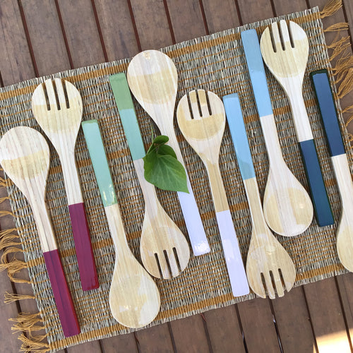 Bamboo Medium Serving Spoons | 7 Styles