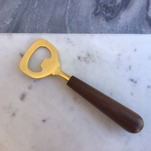 Brass + Wood Bottle Opener available at Bench Home