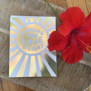 Love and Light Greeting Card available at Bench Home