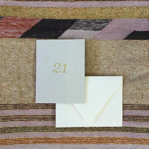 21 Milestone Birthday Card available at Bench Home
