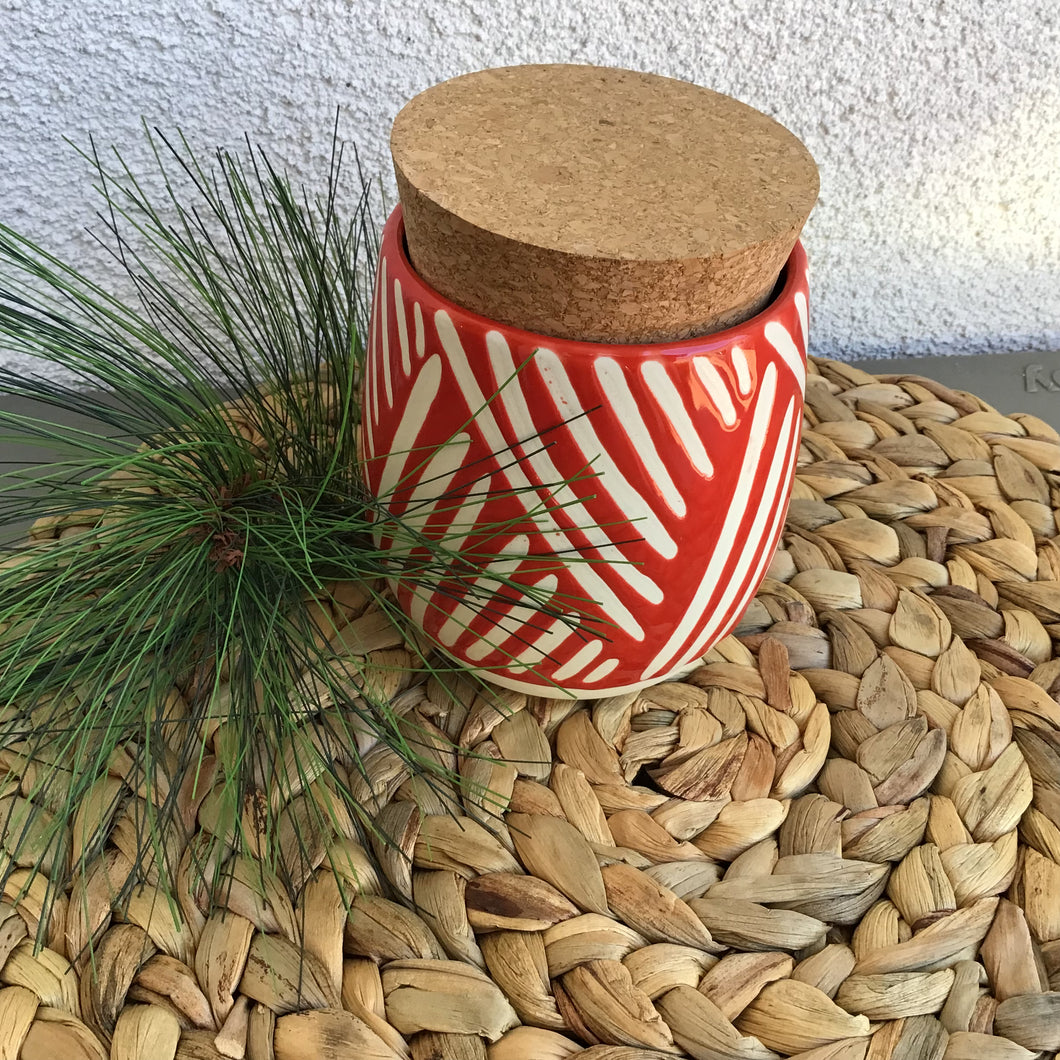 Debossed Stoneware Canisters | 2 Styles