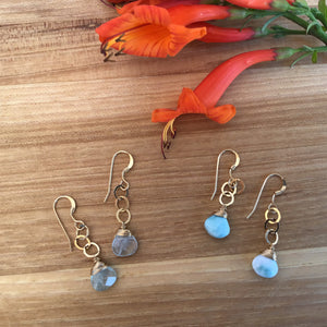 Link and Gemstone Earrings | 2 Styles available at Bench Home