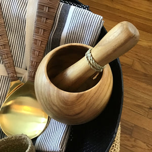 Teak Mortar + Pestle available at Bench Home