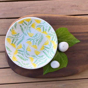 Hand-Stamped Stoneware Plate w/ Flowers | 4 Styles available at Bench Home