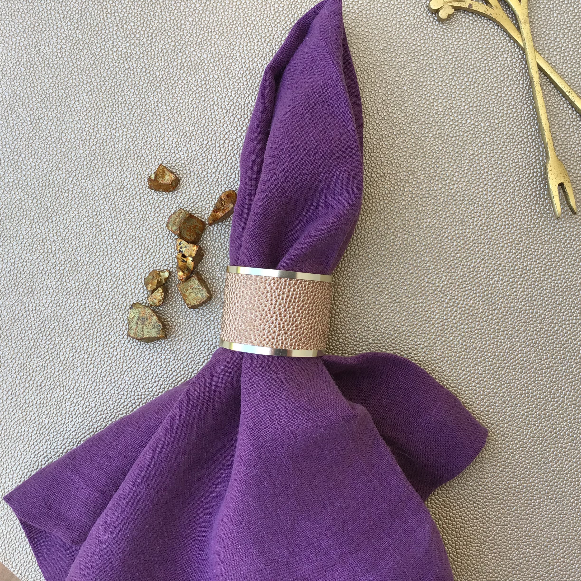Purple napkin rings online