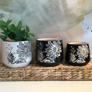 Floral Stoneware Planter | 3 Styles available at Bench Home