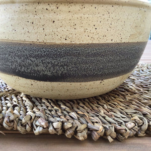 Stoneware Bowl | Reactive Glaze Black & Brown available at Bench Home