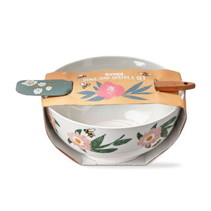 Bee Floral Spatula and Bowl Set available at Bench Home