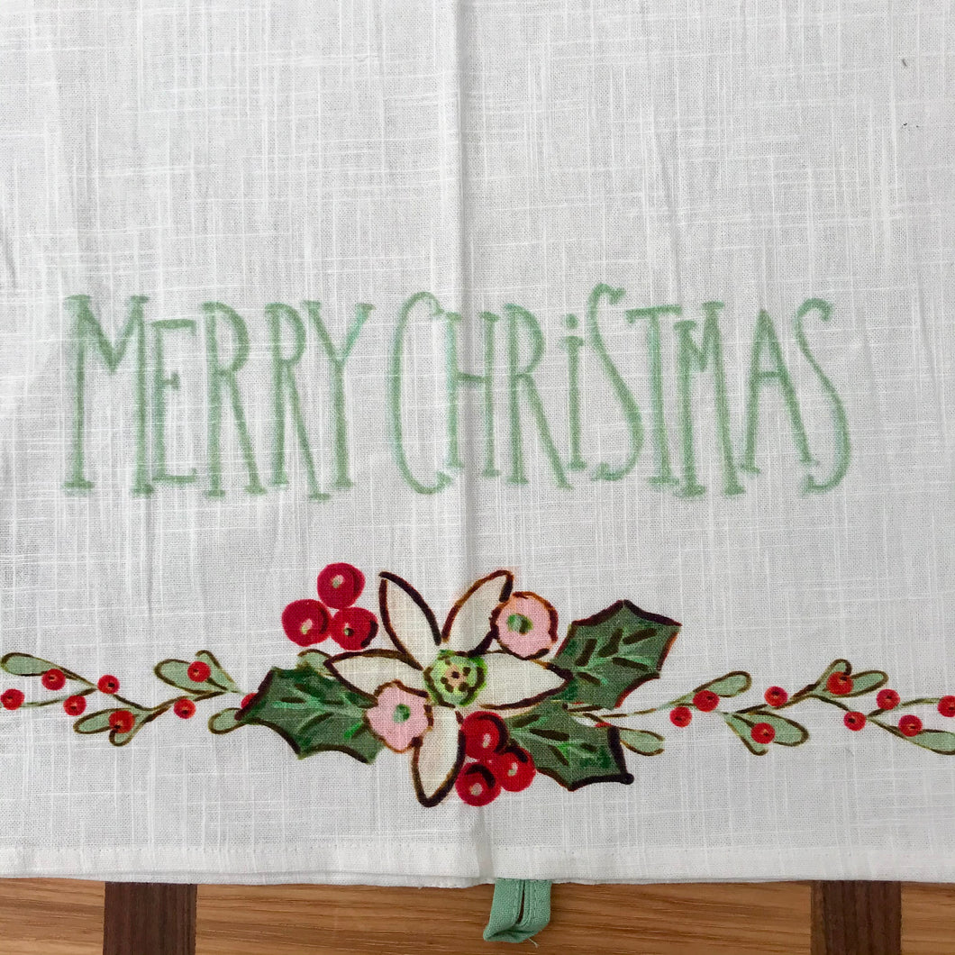 Cotton Slub Christmas Tea Towel | 3 Styles