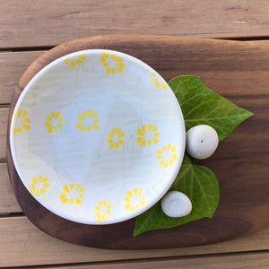 Hand-Stamped Stoneware Plate w/ Flowers | 4 Styles available at Bench Home