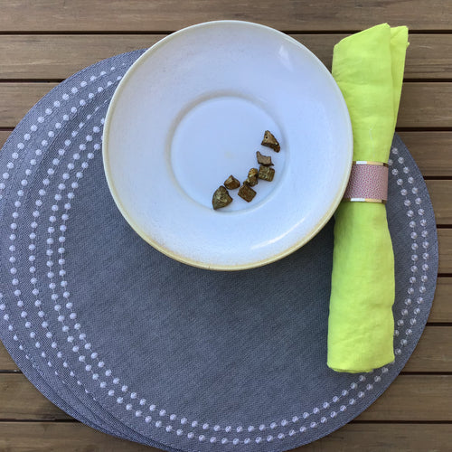 Grey Round Placemats