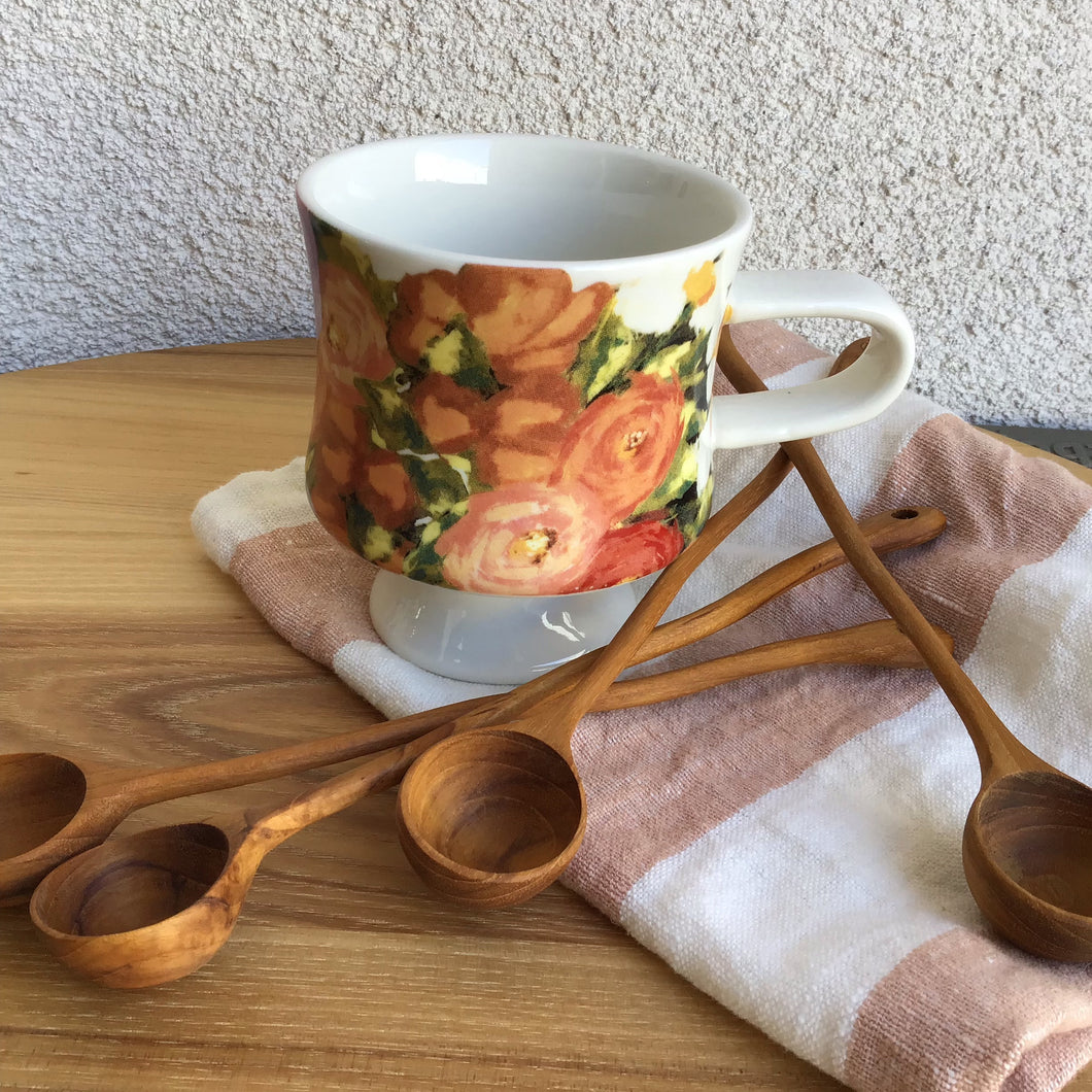 Floral Footed Mugs