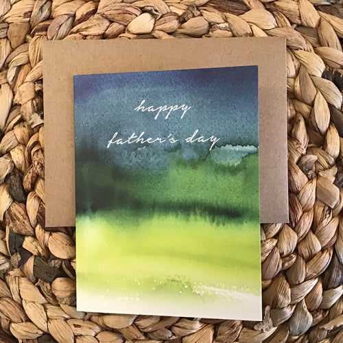 Watercolor Fathers Day Card