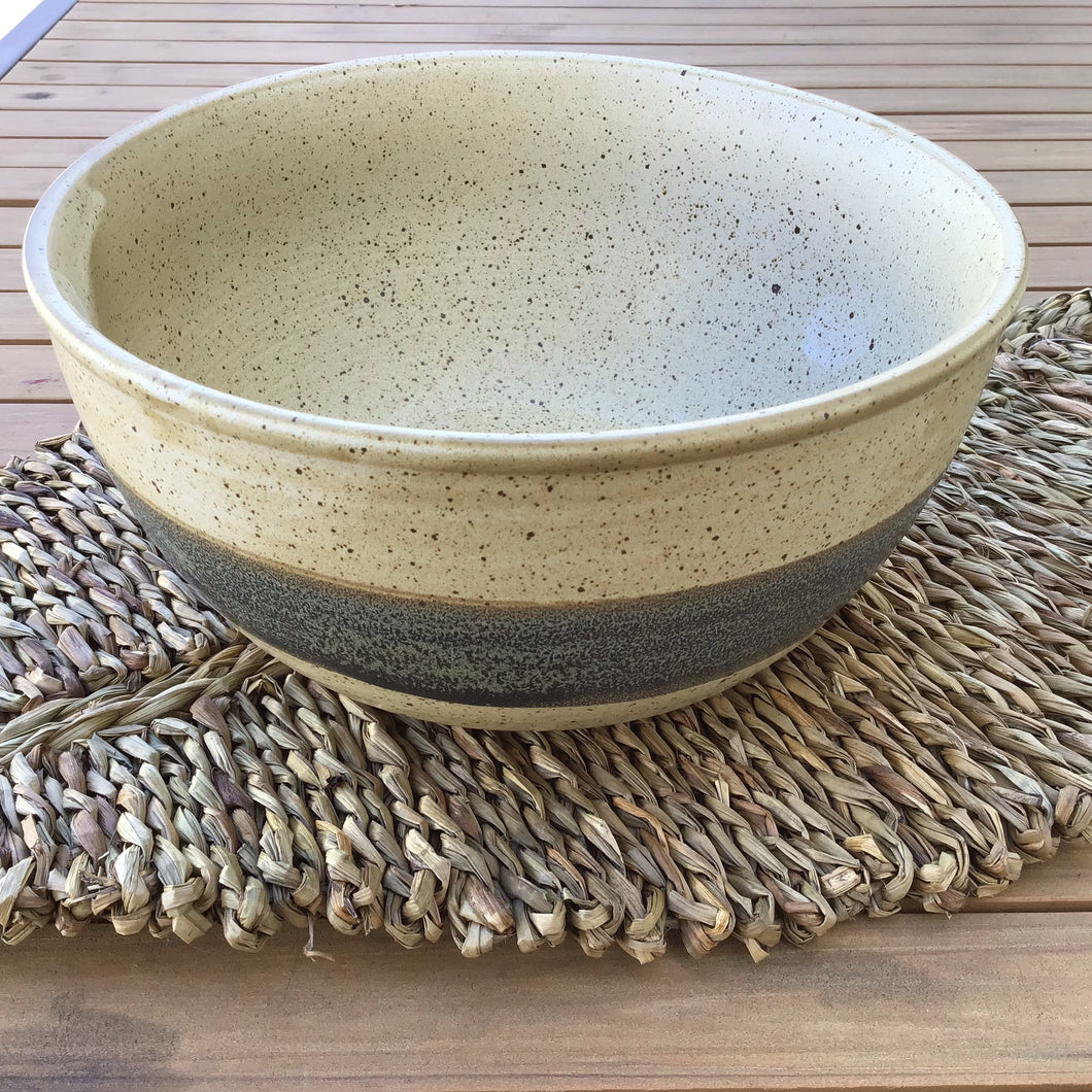 Stoneware Bowl | Reactive Glaze Black & Brown
