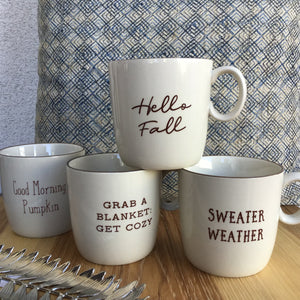 Fall Saying Stoneware Mug | 4 Styles available at Bench Home