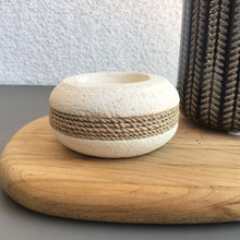 Load image into Gallery viewer, Sandstone Tealight Holder with Twine