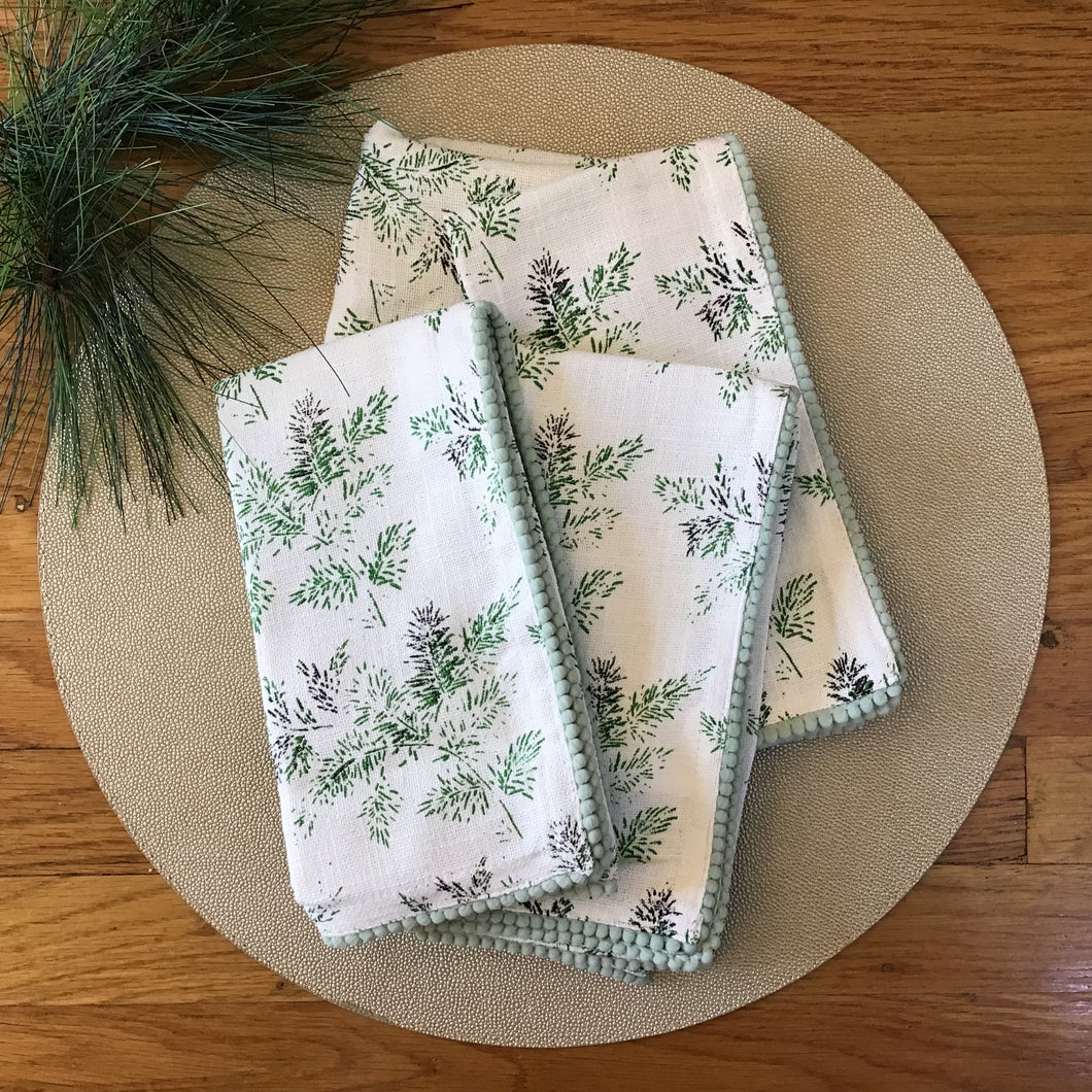 Holiday Print Cotton Napkins | Set of 4