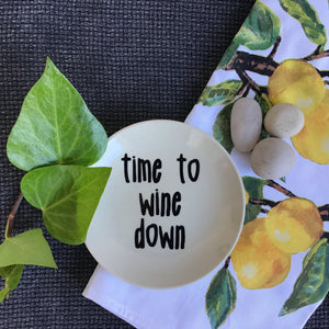 Wine Sayings Appetizer Plate | 4 Styles available at Bench Home