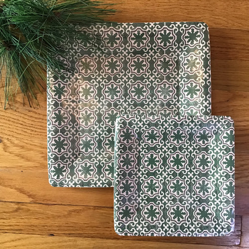 Burlap Christmas Paper Plates | 2 Styles