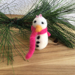 Felted Snowman Ornaments | Set of 6 available at Bench Home