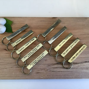 Metal Keyring | 10 Styles available at Bench Home